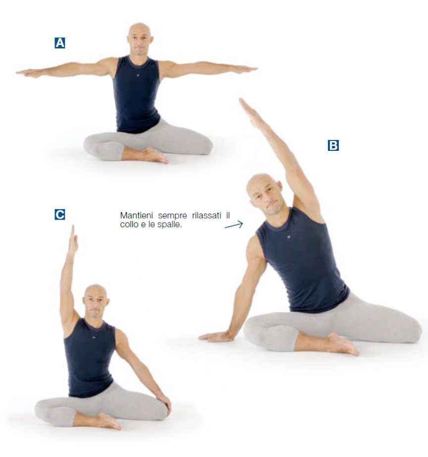 esercizi stretching flessione laterale 2